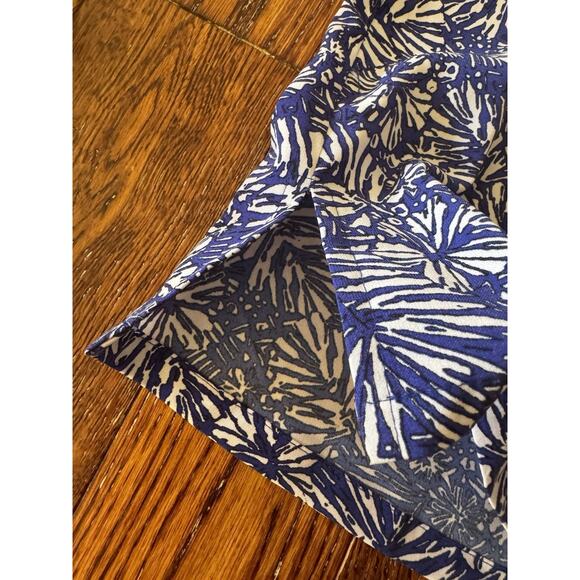 Catherines Womens Plus 4X 30/32W Blouse Button Up Shirt Stretch Hawaiian Floral - Picture 6 of 10